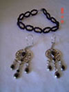 Pulsera y pendientes