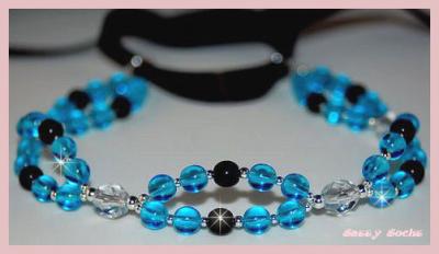 Pulsera turquesa y negro